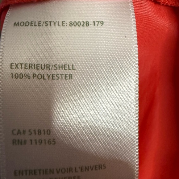 Tribella Red Ruffled Women's Rain Jacket. Size 10 - Picture 5 of 5